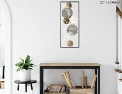 Metallbild Kreise 25x61cm