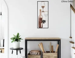 Metallbild Wein 25x61cm