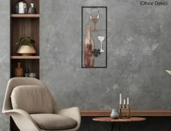 Metallbild Wein 25x61cm