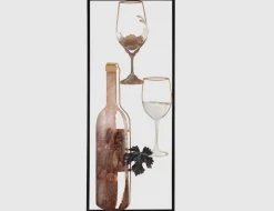 Metallbild Wein 25x61cm