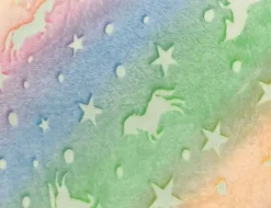 Microfleece Einhorn Bunt
