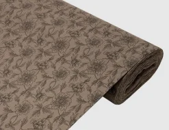 Musselin Double Gauze Blume Braun