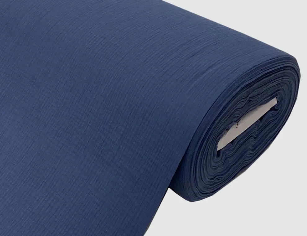 Musselin Double Gauze Dunkelblau