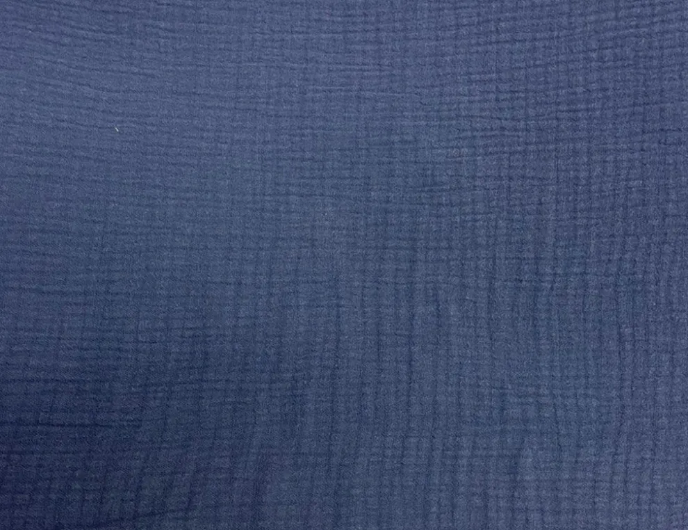 Musselin Double Gauze Dunkelblau