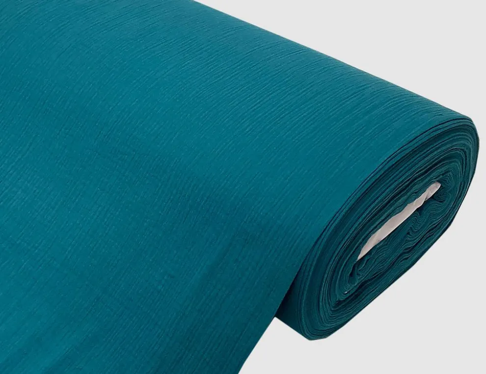 Musselin Double Gauze Petrol