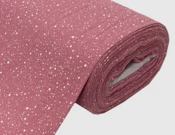 Musselin Double Gauze Punkte Rosé