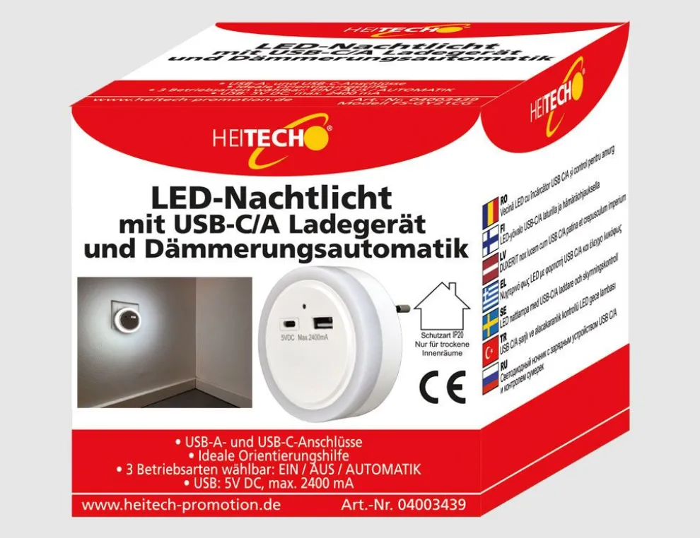 Nachtlicht LED USB-C/A