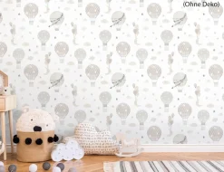 Papiertapete Ballons Beige