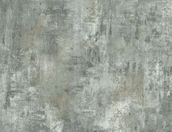 Papiertapete Beton Grün, Silber