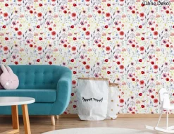Papiertapete Blume Multi
