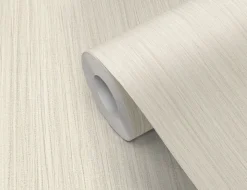 Papiertapete feine Leinenstruktur Beige