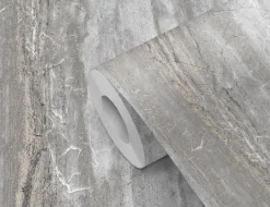 Papiertapete Grau, Silber