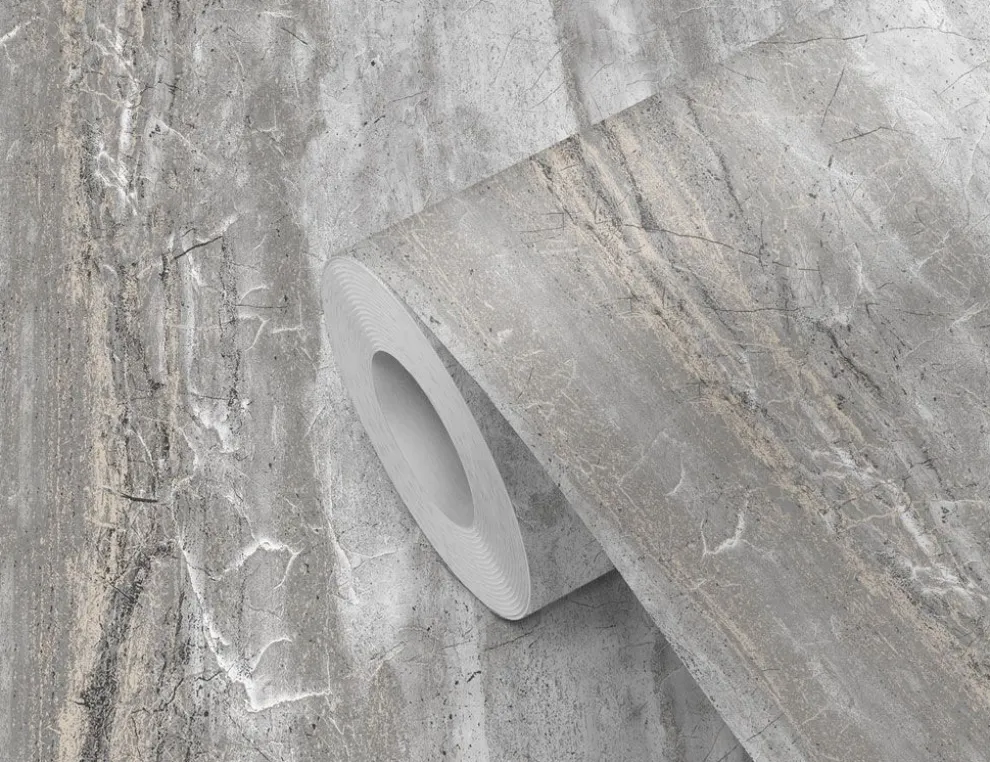 Papiertapete Grau, Silber