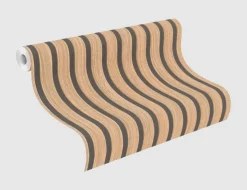 Papiertapete Holz Beige