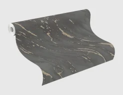 Papiertapete Marmor Schwarz