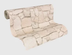 Papiertapete Stein Beige