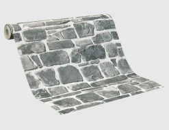 Papiertapete Stein Grau