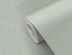 Papiertapete Textiloptik fein Hellgrün