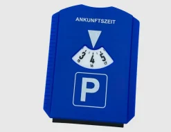 Parkscheibe mit Eiskratzer Blau