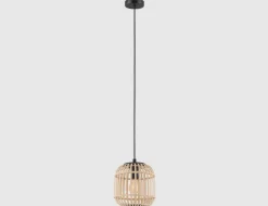 Pendelleuchte Holz Natur Ø 21cm