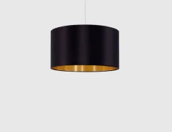 Pendelleuchte Stoff Schwarz