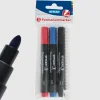 Permanent-Marker schwarz, blau, rot