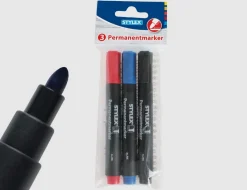 Permanent-Marker schwarz, blau, rot