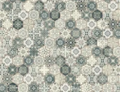 PVC Calypso Tile Blau, Beige