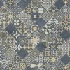 PVC Calypso Tile Blau, Gold 4m