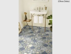 PVC Calypso Tile Blau, Gold 4m