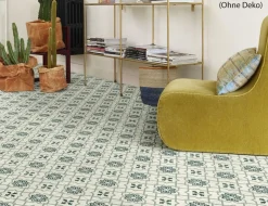 PVC Calypso Tile Blau, Weiß