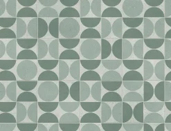 PVC Calypso Tile Grau, Grün