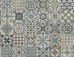 PVC Calypso Tile Oliv, Beige 4m