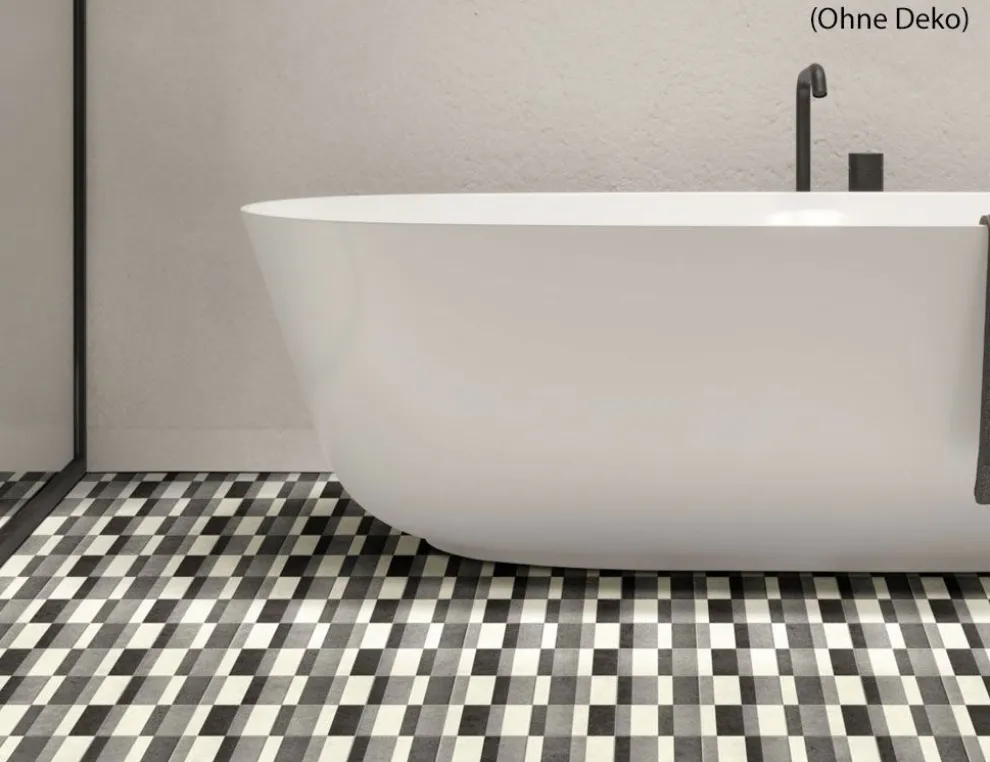 PVC Calypso Tile Weiß, Anthrazit