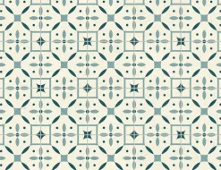 PVC Calypso Tile Weiß, Blau