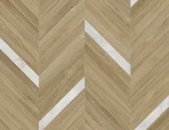 PVC Helios Wood Fischgrät Beige, Marmor