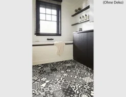 PVC Hermes Tile Anthrazit, Weiß