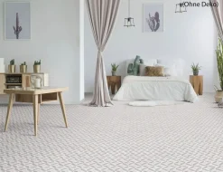 PVC Hermes Tile Weiß, Beige 4m