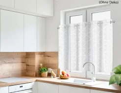Scheibengardine Cordoba Weiß