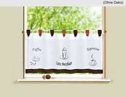 Scheibengardine Kaffee braun
