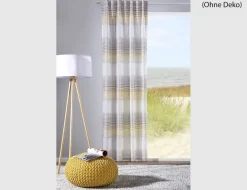 Schlaufenschal Blockstreifen gold/grau