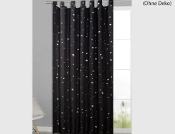 Schlaufenschal Sterne schwarz silber