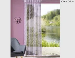 Schlaufenschal Stickerei Rosé