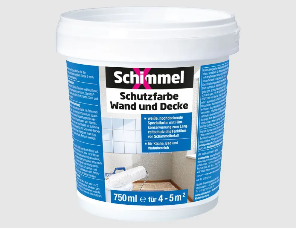 Schutzfarbe Wand und Decke Weiß