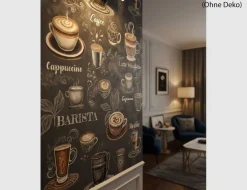 Selbstklebende Vliestapete Kaffee Schwarz