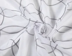 Ösenschal Kreise Weiß