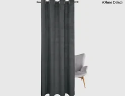 Ösenschal Samt Anthrazit