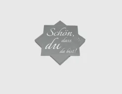 Servietten Schriftzug grau
