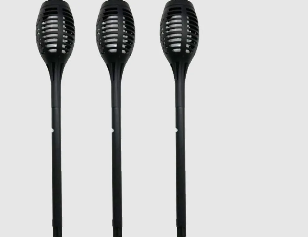 Solar Erdspieß LED 3er Schwarz