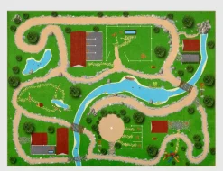 Spielteppich Ponyhof Bunt 120x160cm